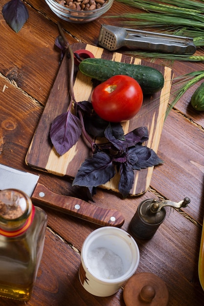 Zbliżenie na przygotowane składniki do dania